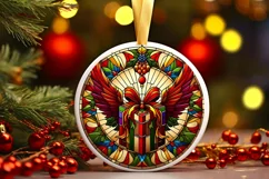 Round Christmas Ornament Sublimation|Clipart Product Image 1