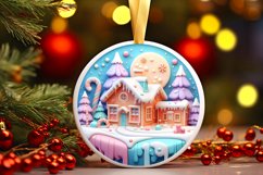Round Christmas Ornament Sublimation|Clipart Product Image 1