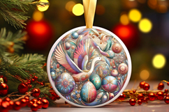 Round Christmass Ornament PNG Product Image 1