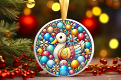 Round Christmass Ornament PNG Product Image 1