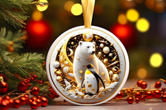 Round Christmass Ornament PNG Product Image 1