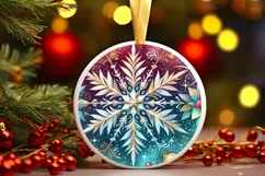 Round Christmas Ornament Sublimation|Clipart Product Image 3