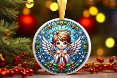 Round Christmas Ornament Sublimation|Clipart Product Image 2
