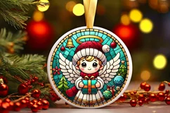 Round Christmas Ornament Sublimation|Clipart Product Image 2
