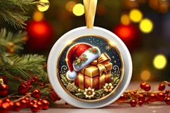 Round Christmas Ornament Sublimation|Clipart Product Image 2