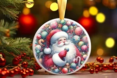 Colorful Pastel Christmas Santa PNG Product Image 3