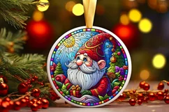 Round Christmas Ornament Sublimation|Clipart Product Image 1