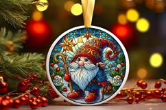 Round Christmas Ornament Sublimation|Clipart Product Image 1