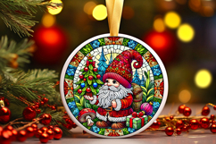 Round Christmass Ornament PNG Product Image 1