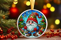 Round Christmas Ornament Sublimation|Clipart Product Image 1