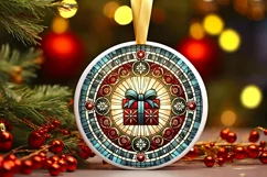 Round Christmas Ornament Sublimation|Clipart Product Image 2