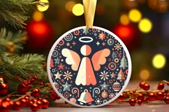 Round Christmas Ornament Sublimation|Clipart Product Image 2
