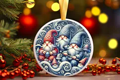 Round Christmass Ornament PNG Product Image 1