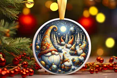 Round Christmass Ornament PNG Product Image 1
