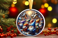 Round Christmass Ornament PNG Product Image 1