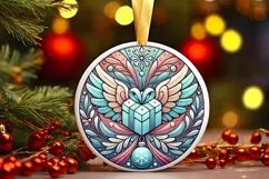 Round Christmas Ornament Sublimation|Clipart Product Image 2