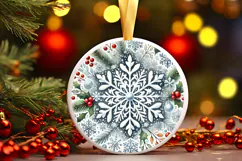 Round Christmass Ornament PNG Product Image 1