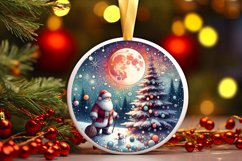 Round Christmas Ornament Sublimation|Clipart Product Image 1