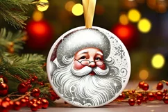 Round Christmas Ornament Sublimation|Clipart Product Image 2