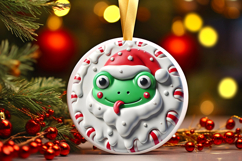 Round Christmass Ornament PNG Product Image 1