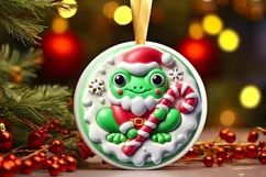 Round Christmas Ornament Sublimation|Clipart Product Image 1
