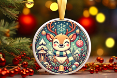 Round Christmass Ornament PNG Product Image 1