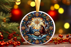 Round Christmass Ornament PNG Product Image 1