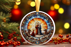 Round Christmass Ornament PNG Product Image 1