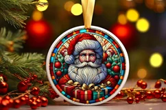 Round Christmas Ornament Sublimation|Clipart Product Image 1