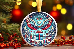 Round Christmass Ornament PNG Product Image 1