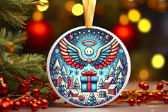 Round Christmass Ornament PNG Product Image 1