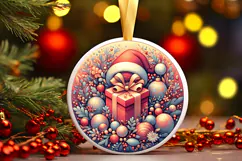 Round Christmass Ornament PNG Product Image 1