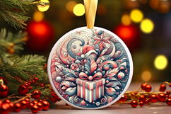 Round Christmass Ornament PNG Product Image 1