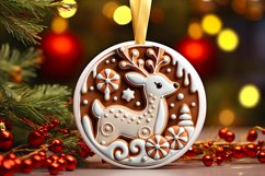 Round Christmas Ornament Sublimation|Clipart Product Image 1