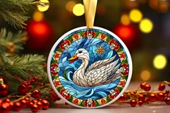 Round Christmas Ornament Sublimation|Clipart Product Image 2