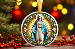 Round Christmass Ornament PNG Product Image 1