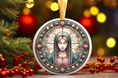 Round Christmass Ornament PNG Product Image 1