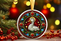 Round Christmas Ornament Sublimation|Clipart Product Image 1
