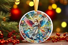 Round Christmas Ornament Sublimation|Clipart Product Image 2