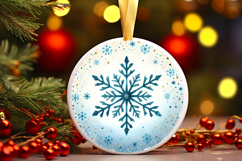 Round Christmass Ornament PNG Product Image 1