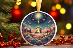 Round Christmass Ornament PNG Product Image 1