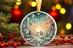 Round Christmass Ornament PNG Product Image 1
