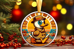 Round Christmass Ornament PNG Product Image 1