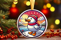 Round Christmass Ornament PNG Product Image 1