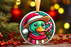 Round Christmass Ornament PNG Product Image 1