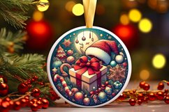 Round Christmas Ornament Sublimation|Clipart Product Image 1