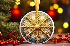 Round Christmass Ornament PNG Product Image 1