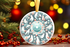 Round Christmass Ornament PNG Product Image 1