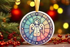 Round Christmas Ornament Sublimation|Clipart Product Image 2