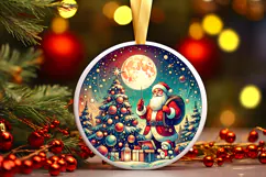 Round Christmass Ornament PNG Product Image 1